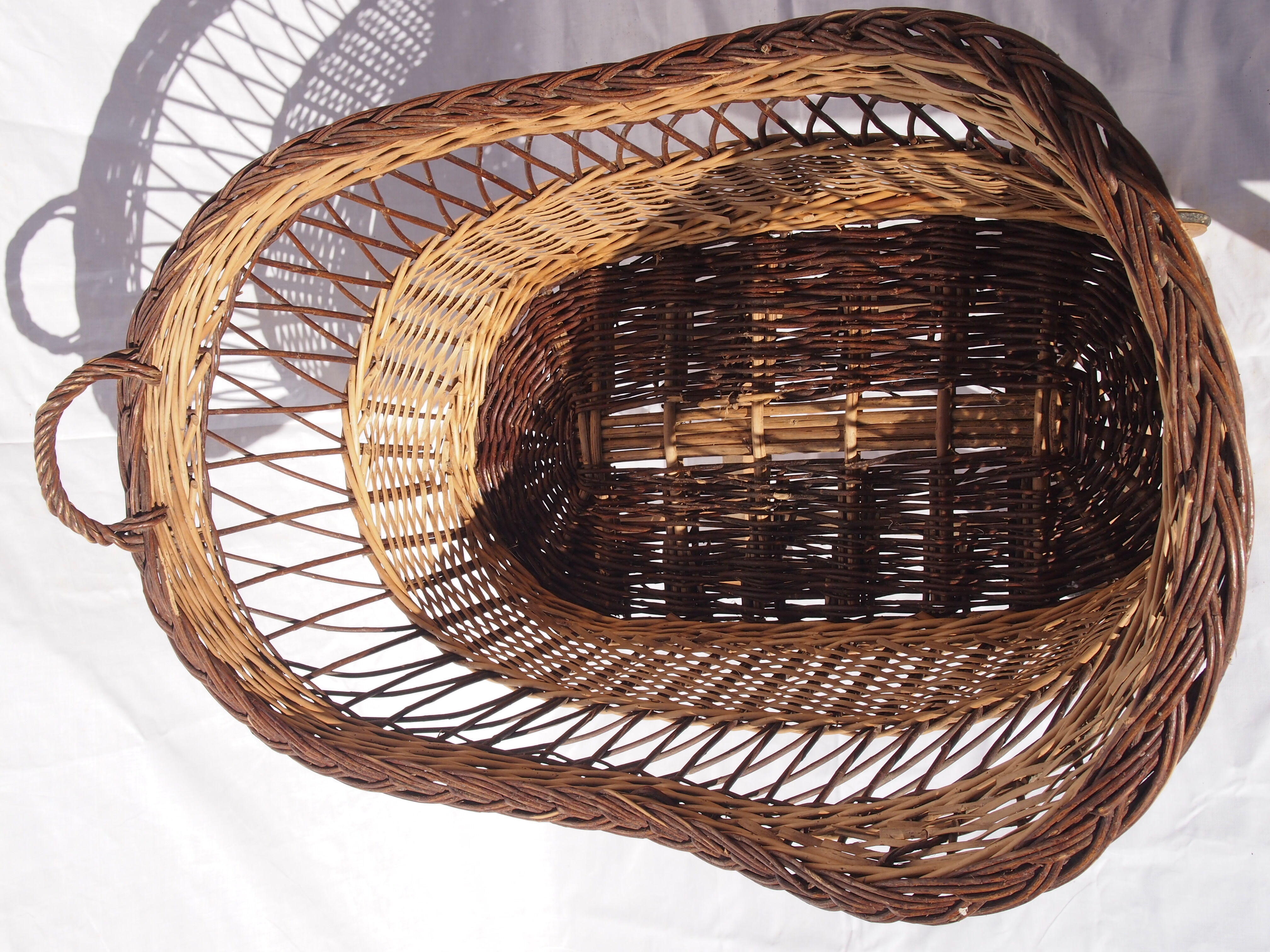 Vintage wicker cradle