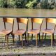 Série de 6 chaises de bistrot restaurant ancienne vintage- 1950s