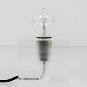 Cubic table or postmodern accent lamp in lucite, Italy, 1970s