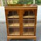 Chippendale display cabinet in wood, English Queen Anne dresser bookcase from 1960.
