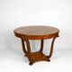 Round Art Deco pedestal table in walnut veneer circa 1930