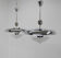 Set of Two Bauhaus Chandeliers, 1930s, Restored