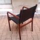 Fauteuil bois et cuir