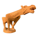 Animal Sculpture Horse, Terracotta, Unique Piece, 1960s