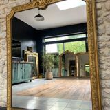 Gold Leaf Gilded Mantelpiece Mirror 152.5cm/125.5cm