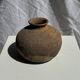 Small round ancient vase in engraved terracotta, Indonesian polychromy H10 D1