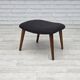 1960s, Danish "Teddy chair" with stool, reupholstered, wool, teak wood.