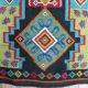 Handwoven vintage accent geometrical rug, colorful wool, Romanian carpet 220x146cm