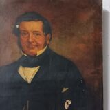Huile sur toile portrait d'un homme ecole anglaise XIXème