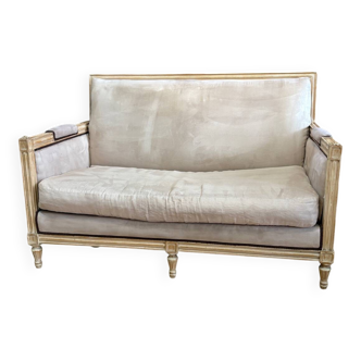 Canapé style Louis XVI organza nude