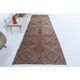 1970s Turkish Hand-Knotted Wool Cotton Red Runner 101x320