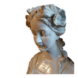 Enamelled cast iron bust, 19th century