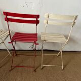 Set of 5 guinguette chairs