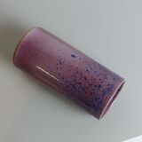Vase roll pink and blue signed
