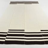Black Beige Modernist Vintage Kilim Rug, 240x392Cm