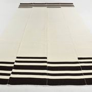 Black Beige Modernist Vintage Kilim Rug, 240x392Cm