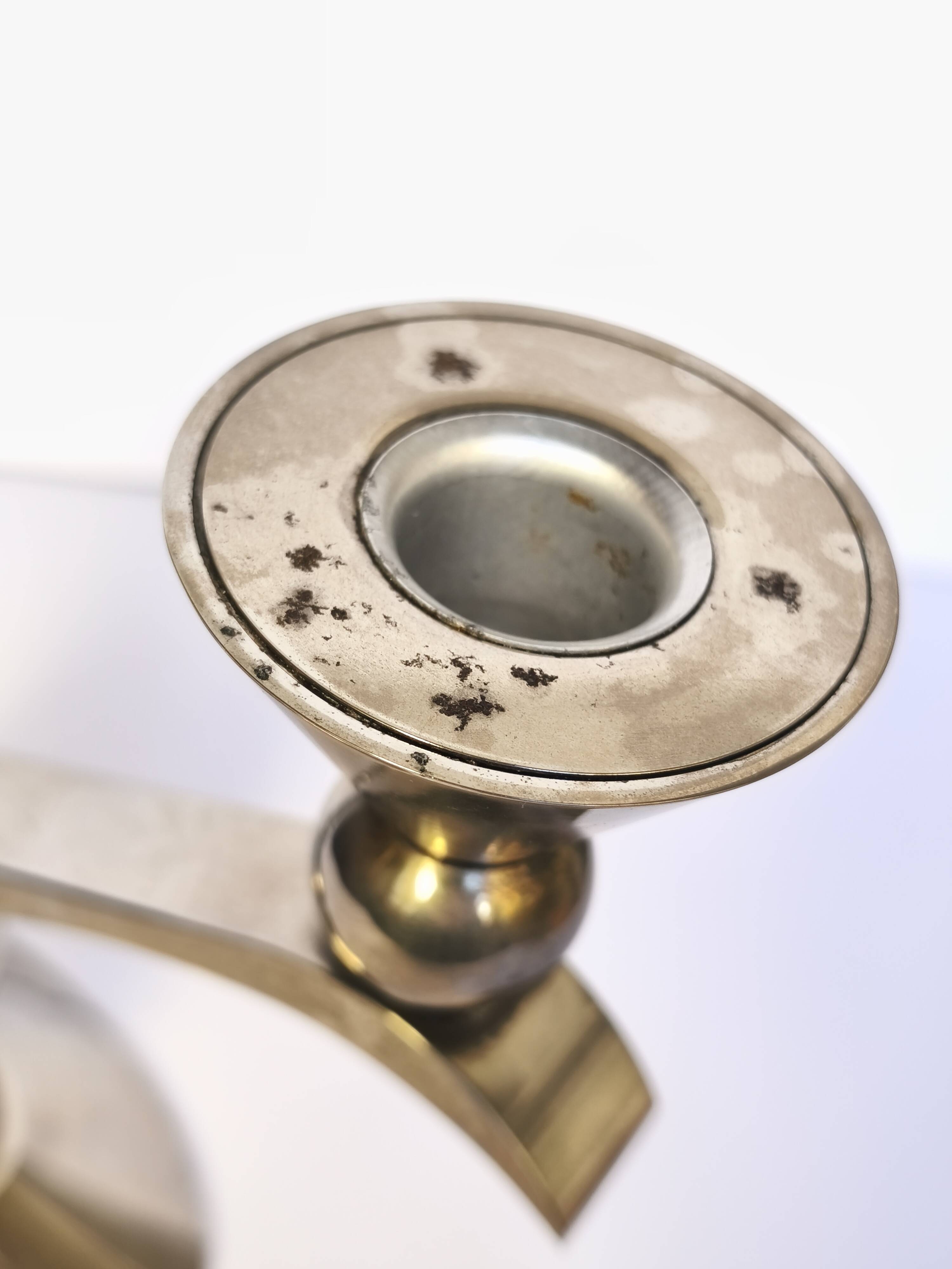 Art Deco Metal Candle Holder