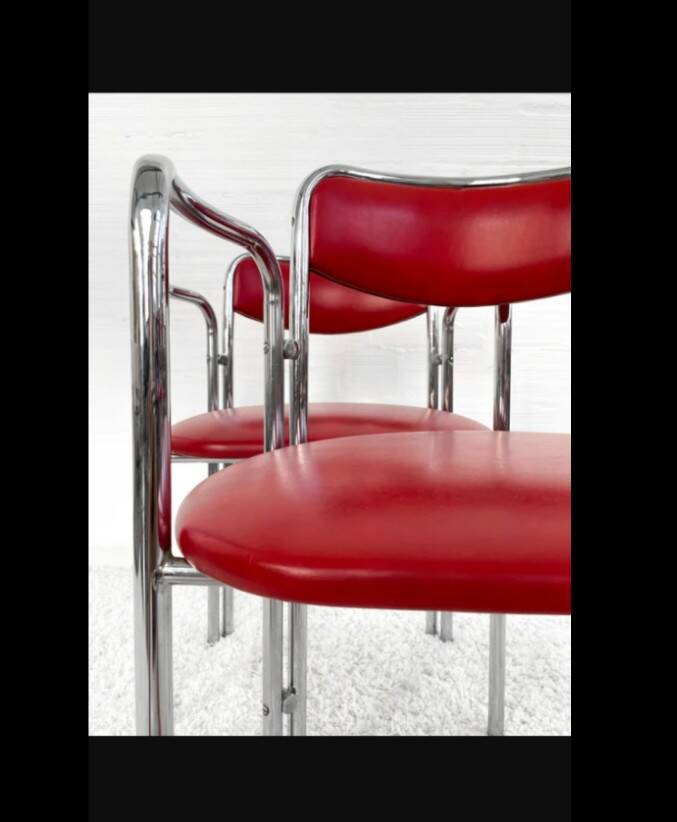 Set 4 mid century dining chairs