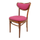 Vintage chair natural raspberry wool bentwood 1960