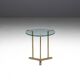 Side Table by Peter Ghyczy in Brass and Glass, Netherlands, 1970s