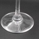 6 champagne flutes Saumur model crystal Daum France H = 21.5 cm