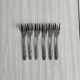 6 small silver plated metal dessert forks