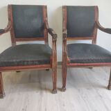 Pair of armchair epoque Ier empire style return of egypyte