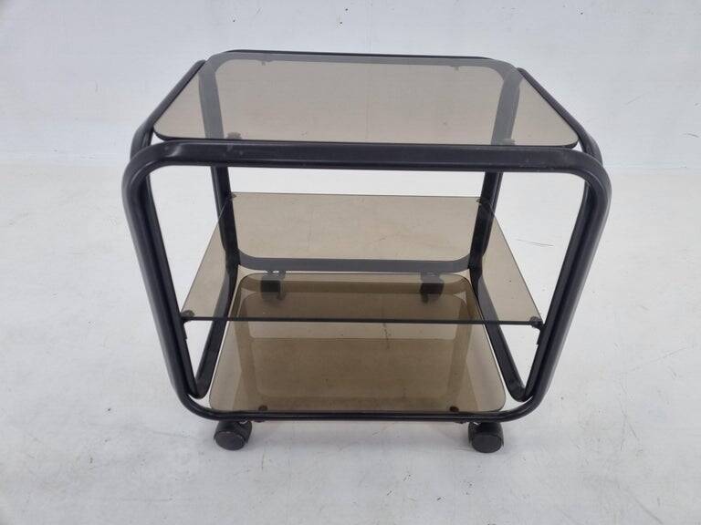 Table basse chariot des années 1970, Italie.