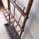 Antique rattan coat rack