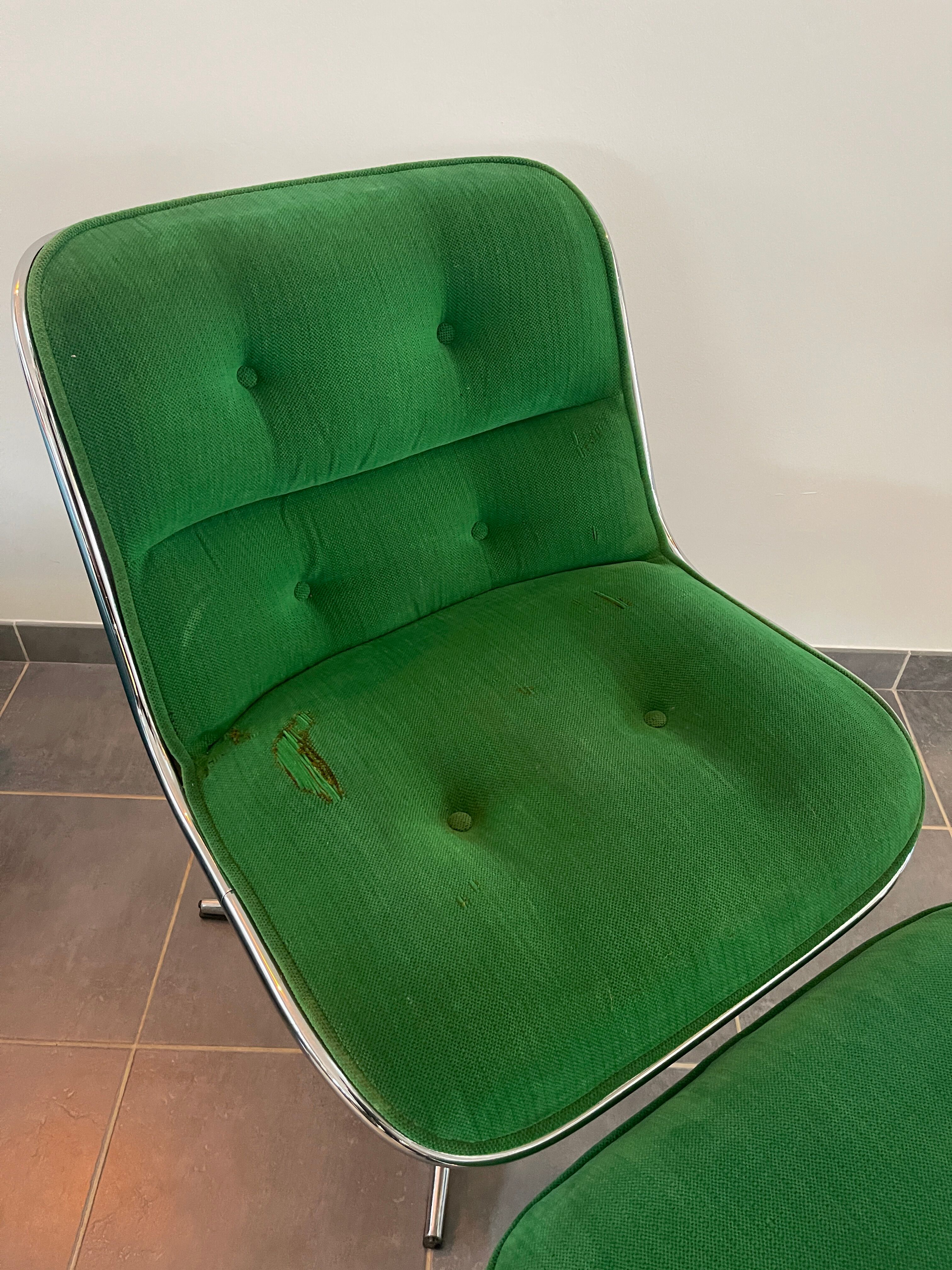 Armchair and ottoman Charles Pollock