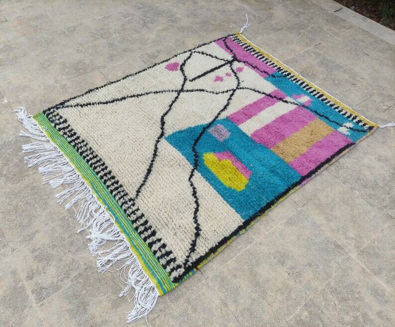 Natural wool rug 250cmx150cm
