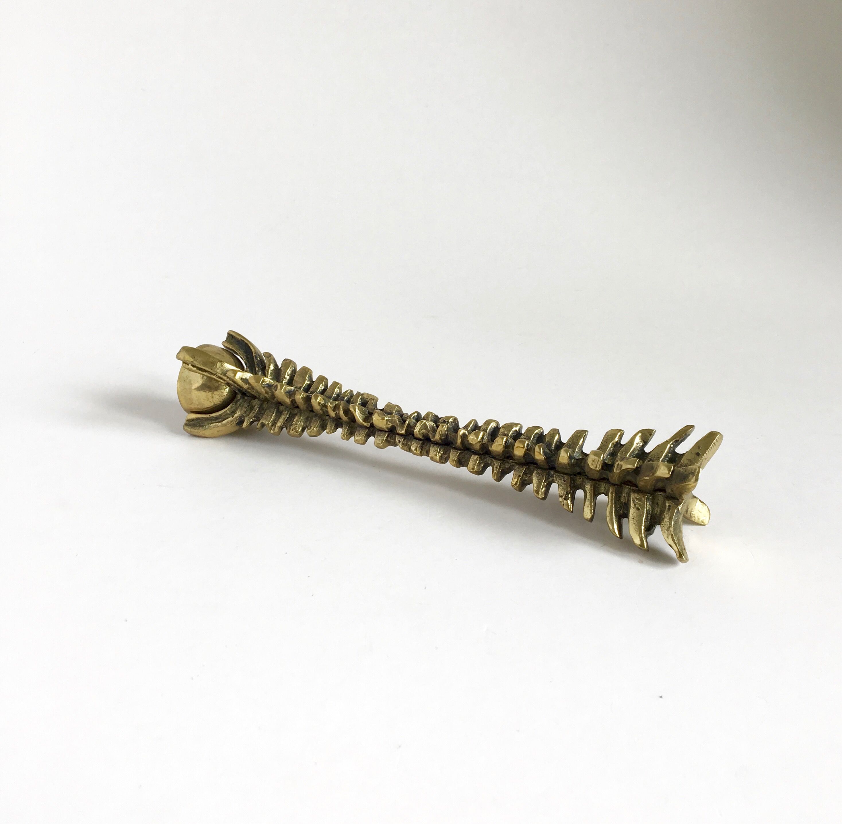 Brutalist bronze candleholder, 1970s