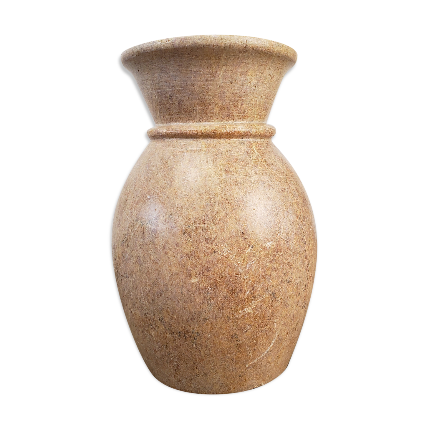 Polished stone vase