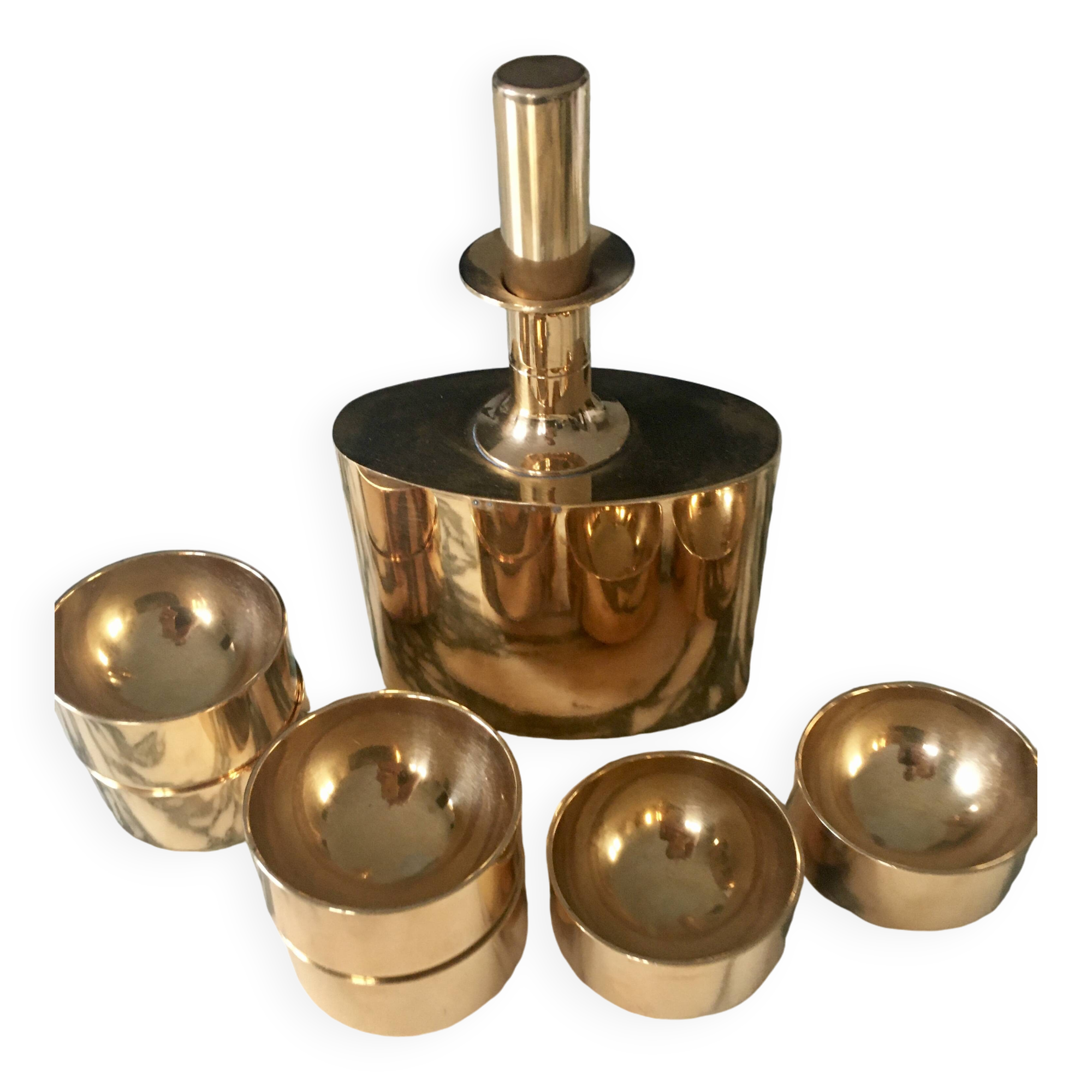 Pierre Forsell for skultuna. Sweden, 1970 gold-plated brass service