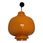 Suspension Oplight 75 en opaline orange par Hans-Agne Jakobsson, années 1960