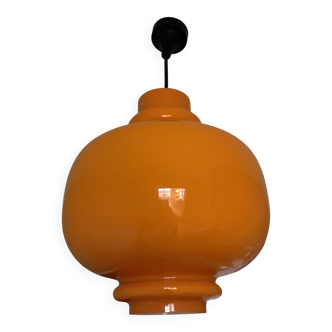 Oplight 75 pendant lamp vintage opaline orange lamp by Hans-Agne Jakobsson