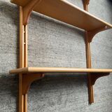 Vintage beech wall shelf