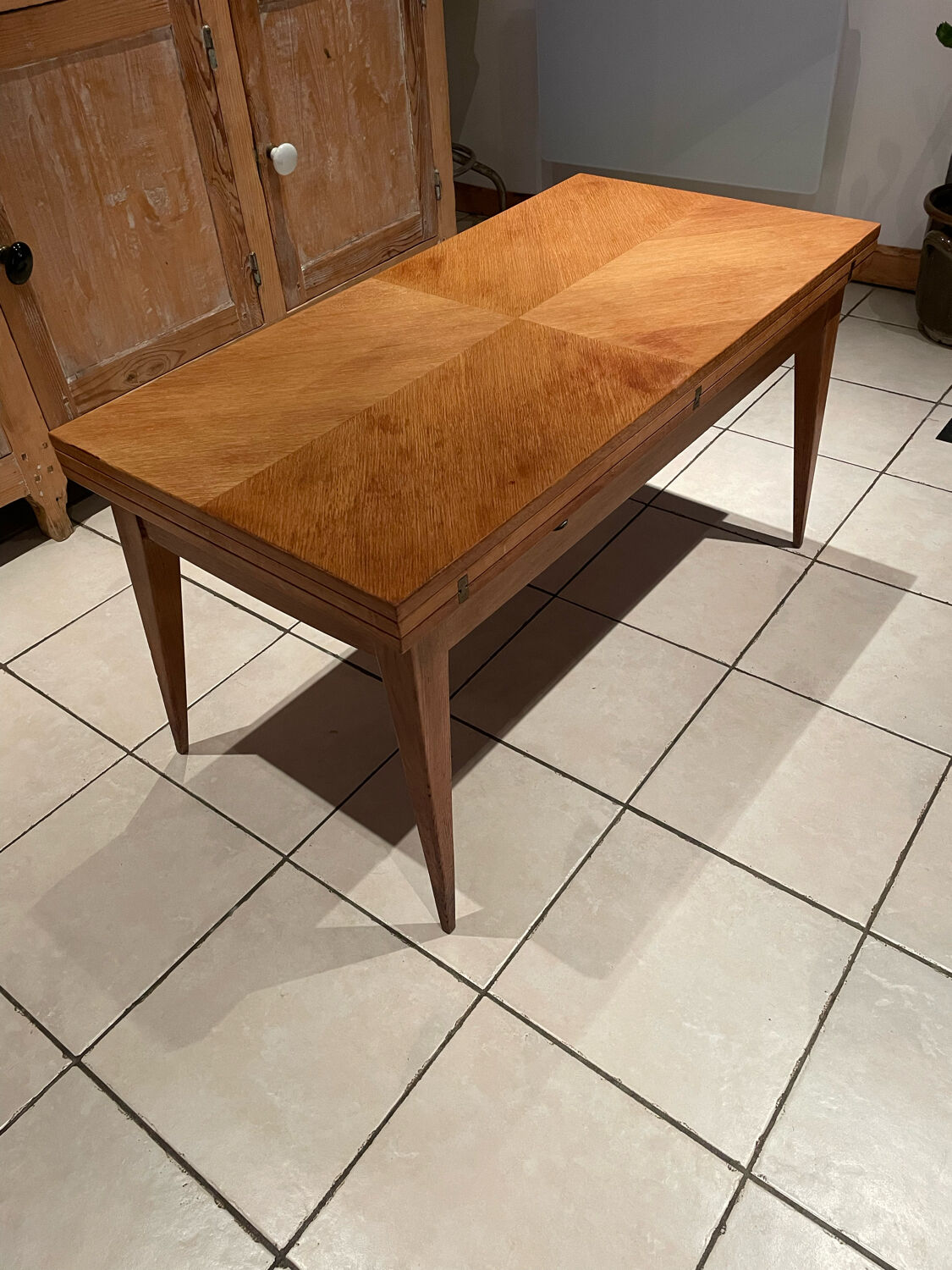 Table basse à système Révélation vintage Design Albert Ducrot année 50/60