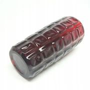 Mid-century modern vase, red soda glass, Ząbkowice, Poland, 1970s
