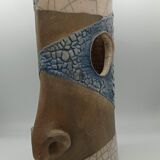 Pair of ceramic face vases