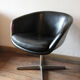 Pair of Pierre Paulin leather armchairs for Artifort 60s