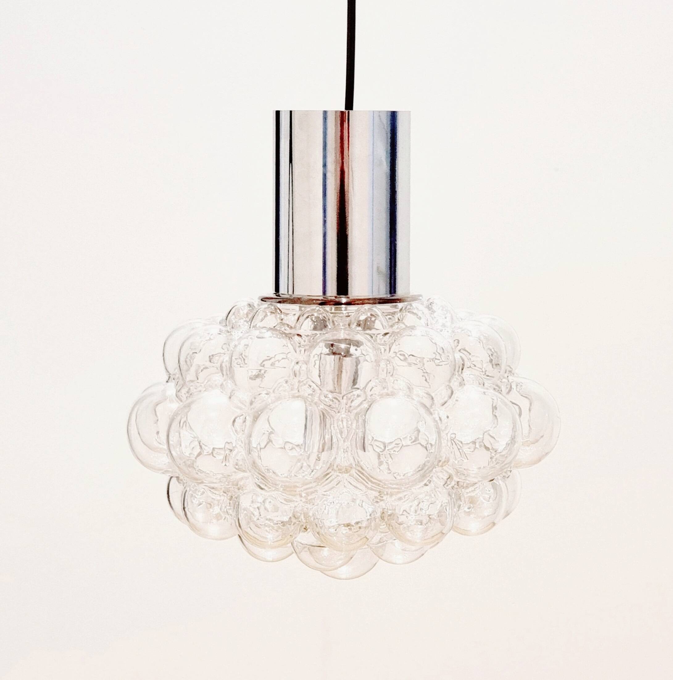 Large Mid-Century Bubble Glass Ceiling Light - H.Tynell for Limburg, 1960s