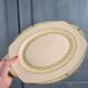 Plat ovale anglais Burleigh Ware – Crème & vert – Made in England