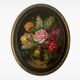 Old table still life with flowers oil painting