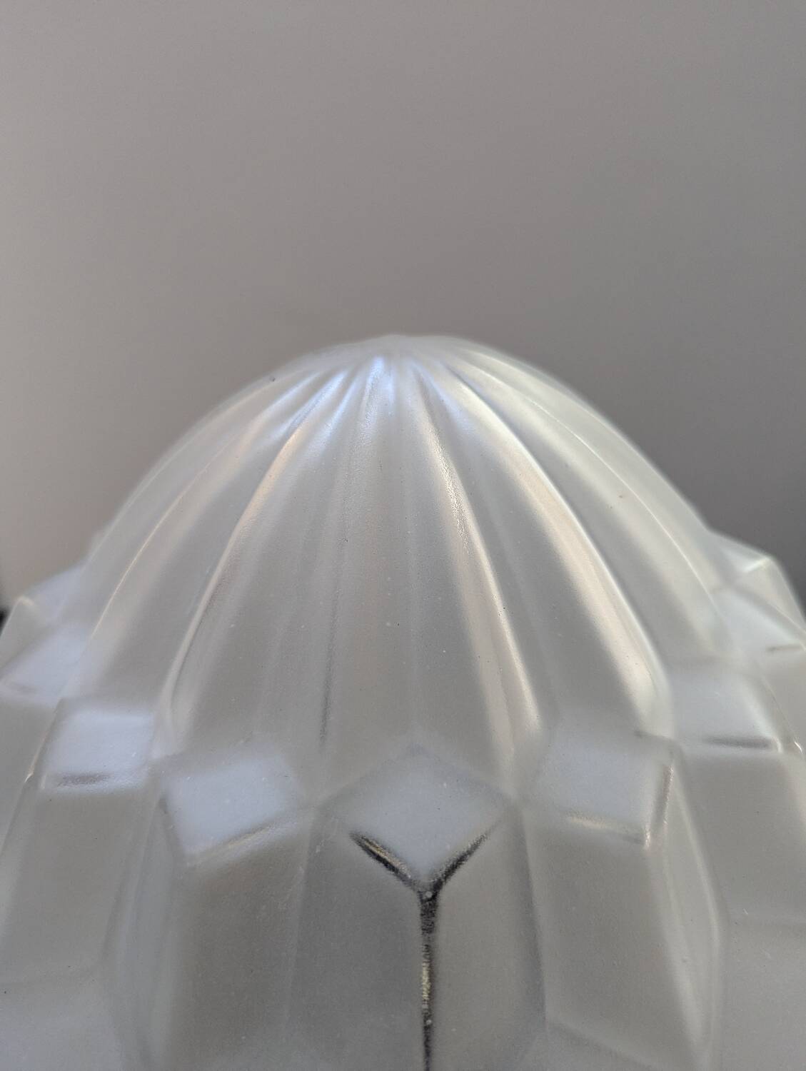 Art Nouveau ceiling light, table lamp in pressed-molded glass