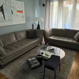 Two sofas Cuir Roche Bobois Gray