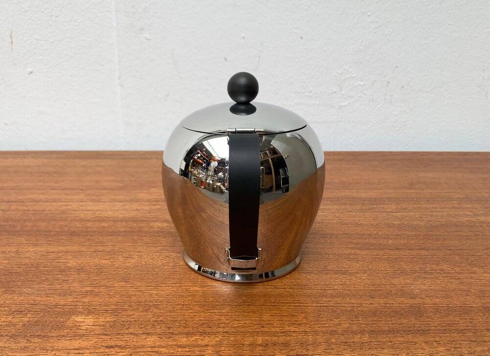 Postmodern Italian Bomb Teapot in Stainless Steel and Bakelite by Carlo Alessi for Alessi