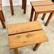 Brutalist oak stool