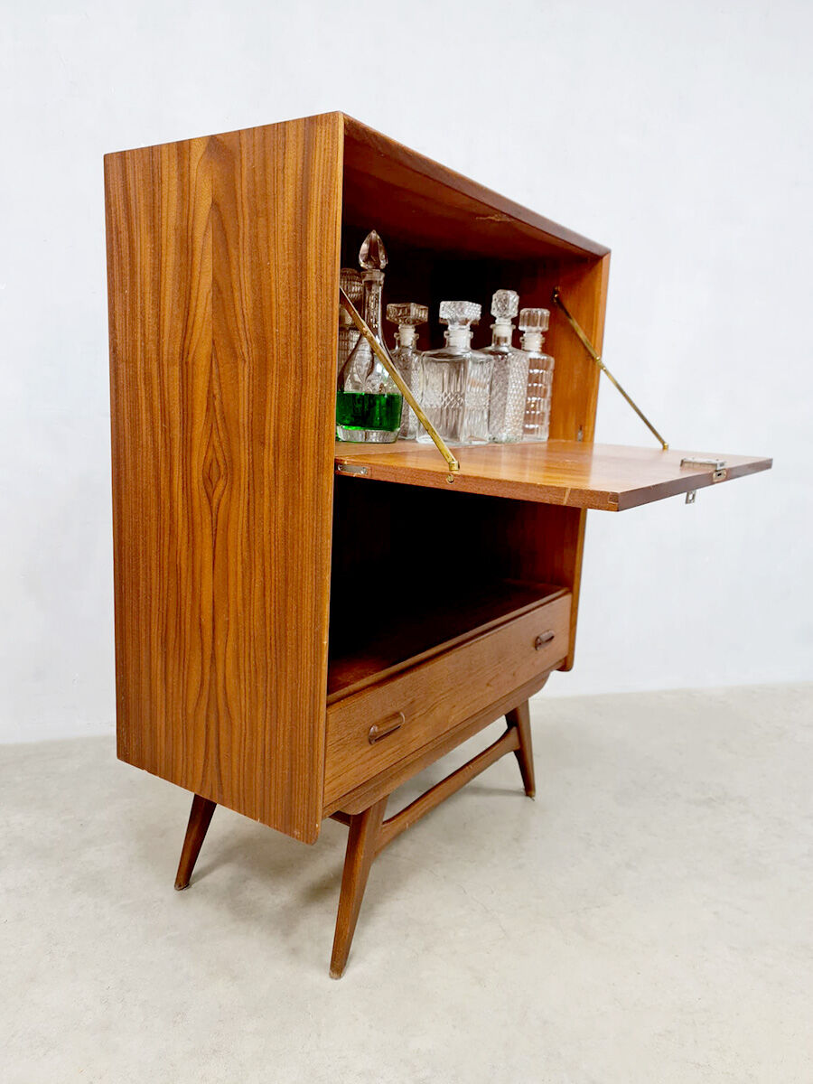 Vintage webé teak wall cabinet by Louis Van Teeffelen
