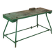 Établi industriel vert unique en bois et métal, 160 cm